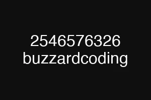 2546576326 buzzardcoding